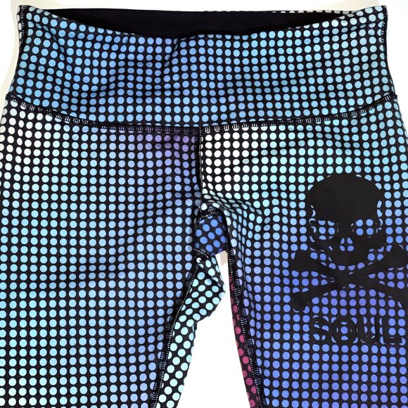 Lululemon Soul Cycle Skull Polka Dot Rainbow Hombre Tight Leggings Pants 6 - Picture 2 of 8